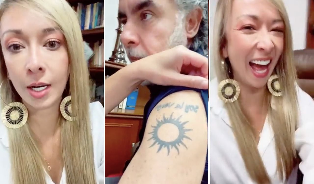 Se cree la ver..”: Katherine Miranda bromeó con tatuaje que Benedetti se  hizo en el brazo