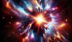 Imagen creada por una IA de una explosión estelar.