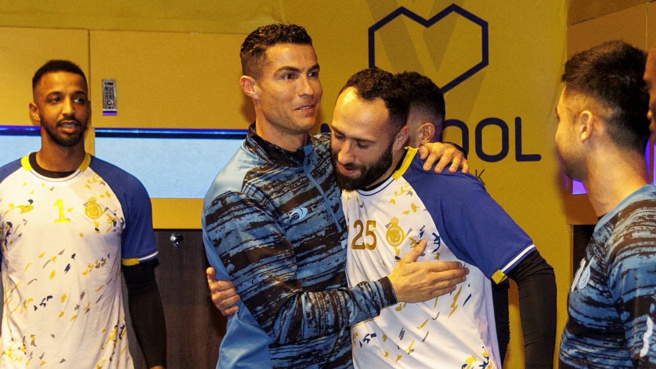 El primer encuentro entre Ospina y Ronaldo en el vestuario de Al-Nassr