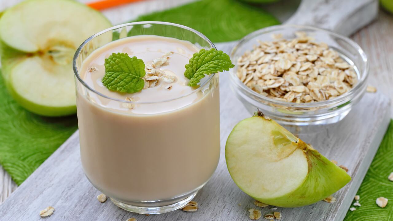 Batido de avena y manzana