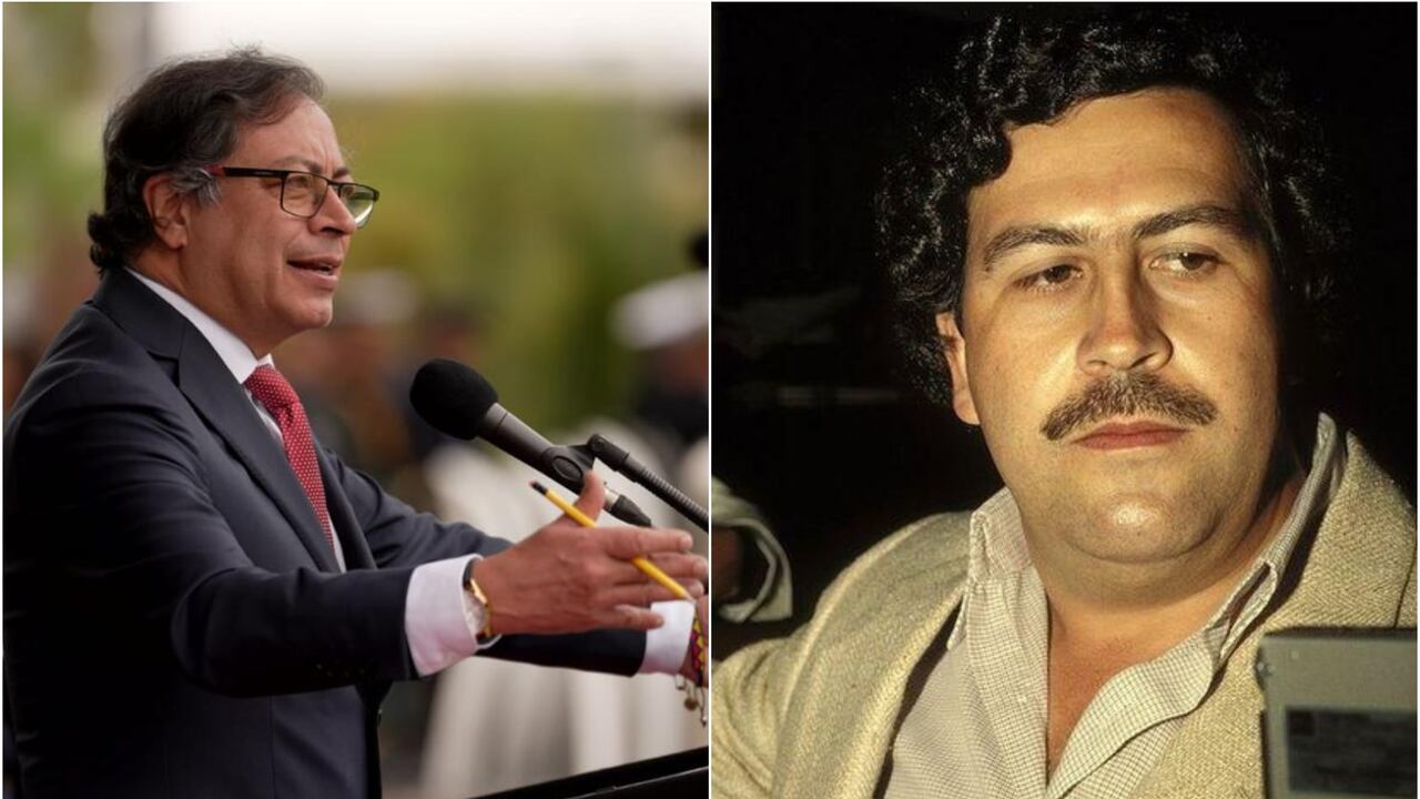 Presidente Gustavo Petro y Pablo Escobar