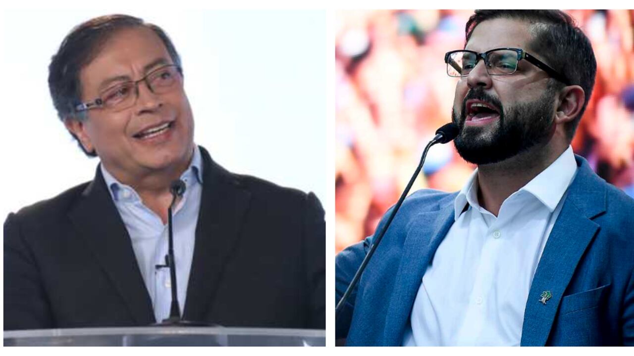 Gustavo Petro y Gabriel Boric.