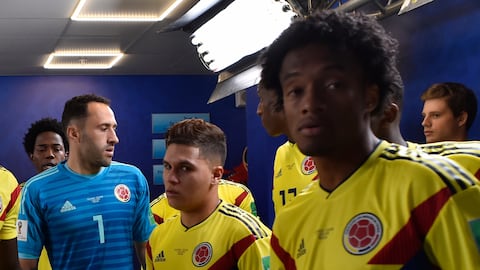 Juan Fernando Quintero y Juan Guillermo Cuadrado en el Mundial de Rusia 2018