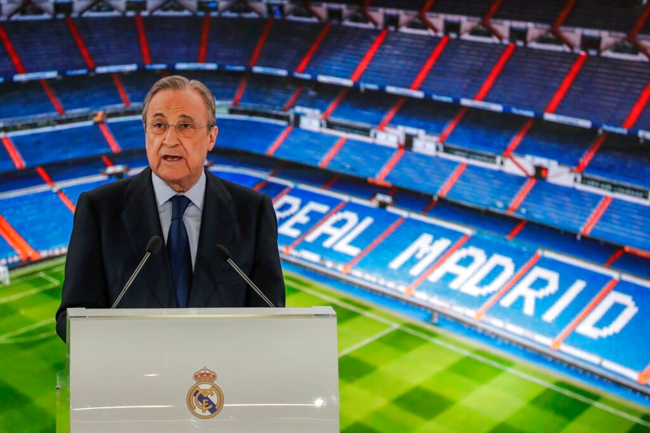 El presidente del Real Madrid y de la Superliga Europea, Florentino Pérez.