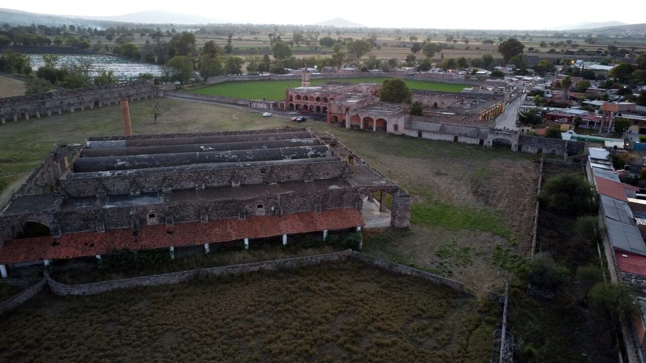 Vista área del lugar de la masacre en Guanajuato