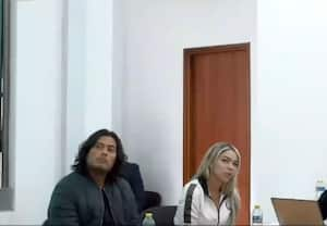 Nicolás Petro y Day Vásquez fueron presentados en la audiencia de legalización de captura. (Captura de Pantalla)