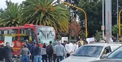 Manifestaciones en la Avenida Suba en Bogotá