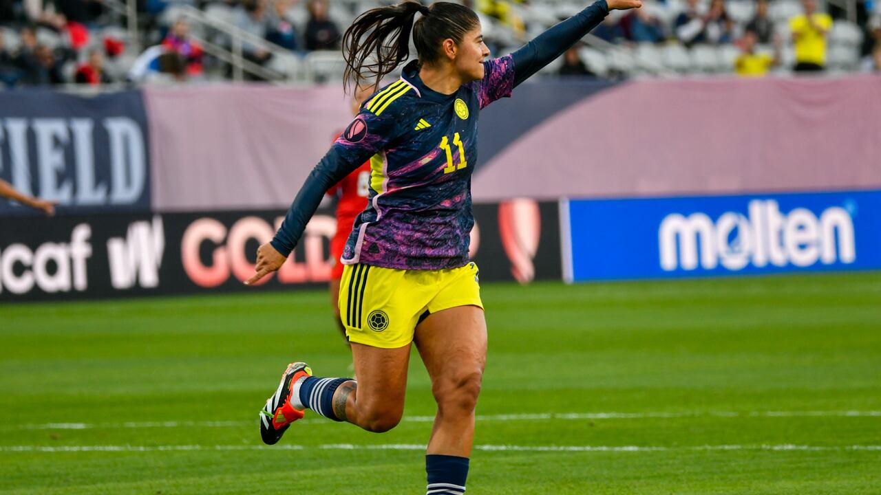 Imagen del partido del debut de la Selección Colombian Femenina contra su similar de Panamá en la Copa Oro Femenina 2024.