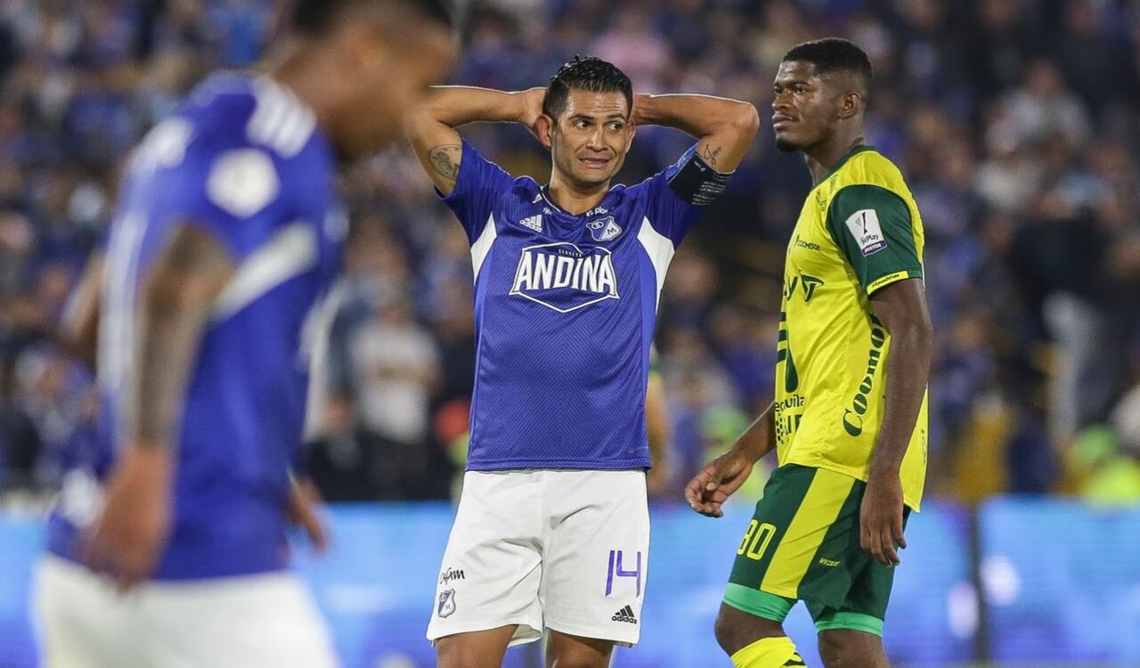 David Macalister Silva se lamenta en Millonarios