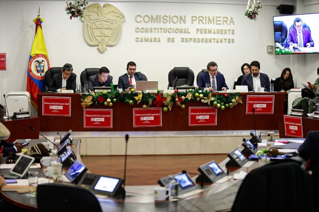 Ministro de Educación, Alejandro Gaviria, en la Comisión Primera de la Cámara de Representantes.