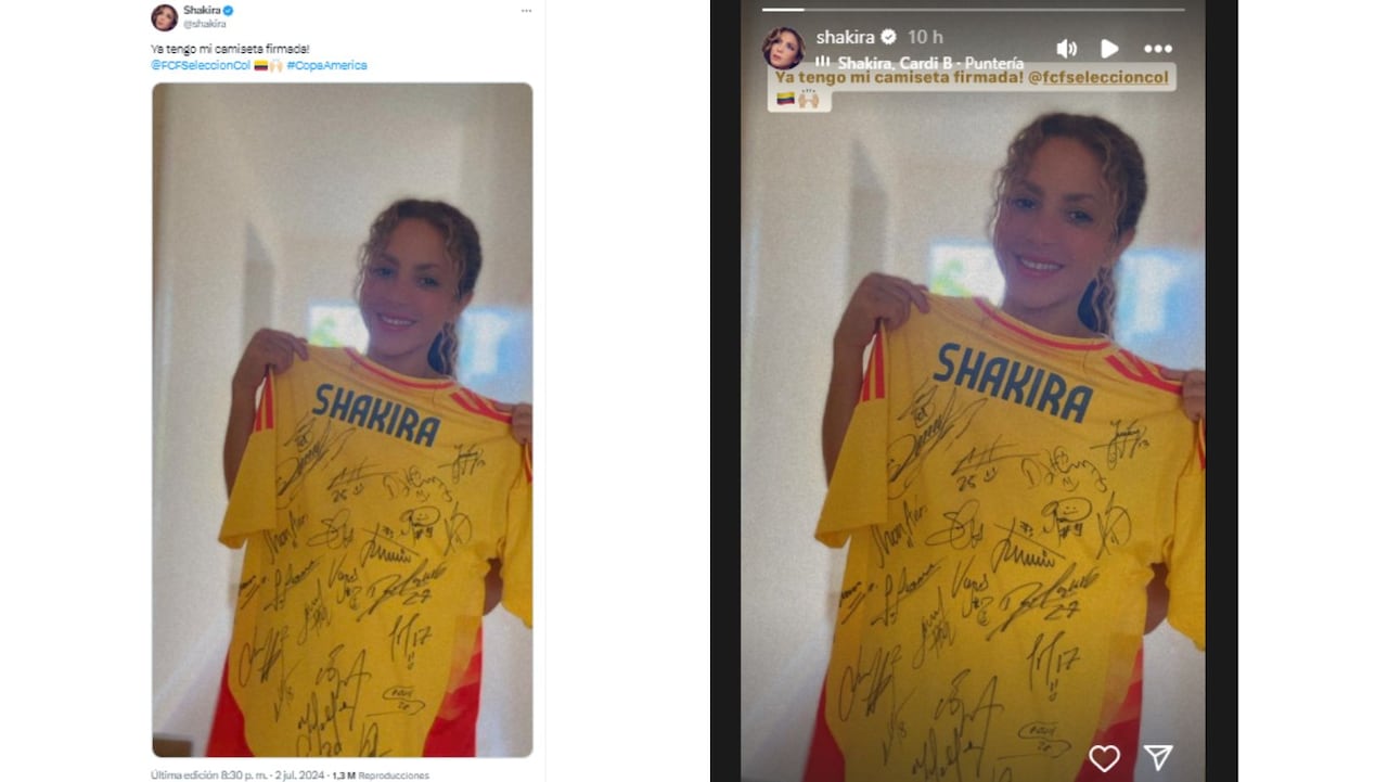 Shakira demuestra su apoyo a la Selección Colombia durante la Copa América 2024