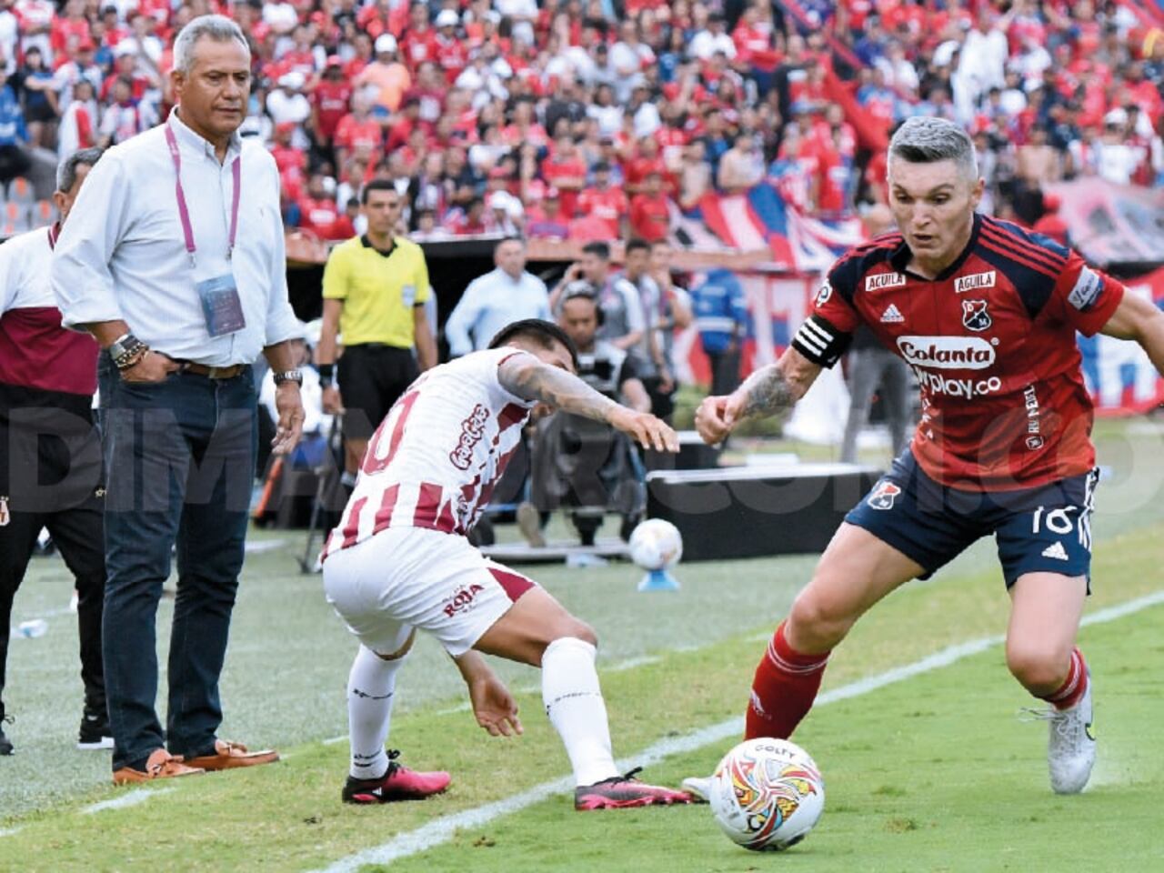 Hernán Torres durante el partido entre Medellín y Tolima