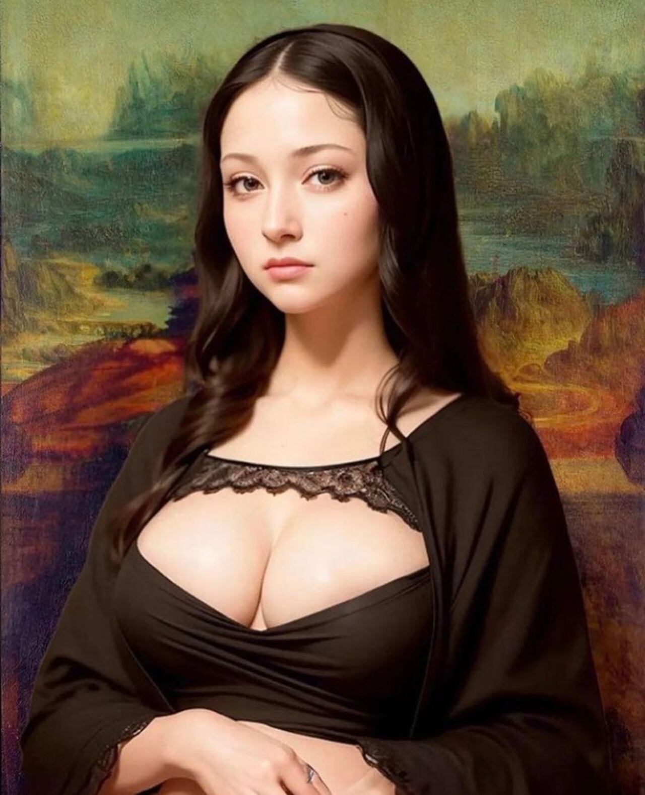 En Twitter se hizo viral una imagen creada por IA que muestra cómo se vería la Mona Lisa si estuviera viva.