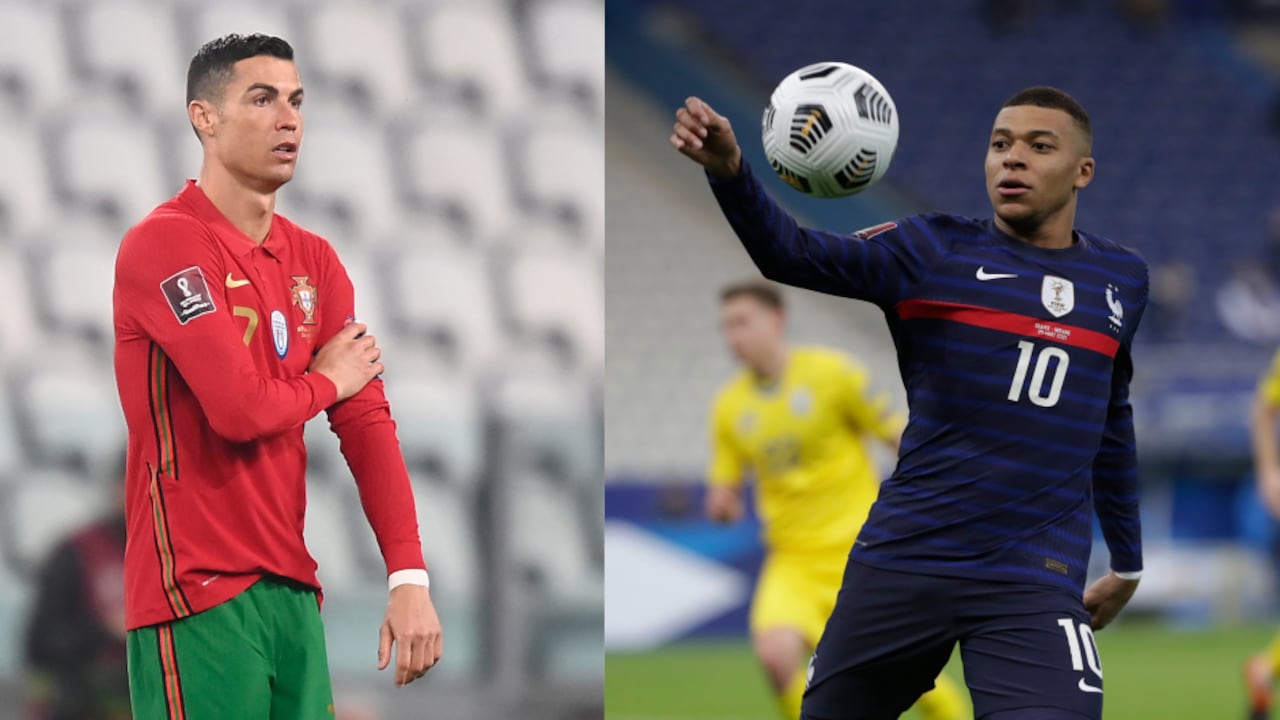 Cristiano Ronaldo y Kylian Mbappé: Foto: AP / Fabio Ferrari / Thibault Camus