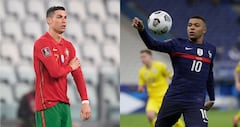 Cristiano Ronaldo y Kylian Mbappé: Foto: AP / Fabio Ferrari / Thibault Camus
