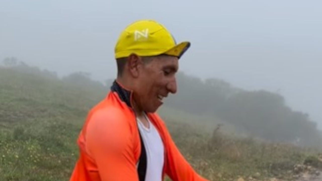 Nairo Quintana entrenando en Colombia.