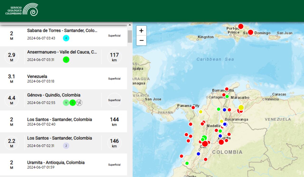 La mayoría de sismos que se registran en Colombia ocurren en el Pacífico y Santander.