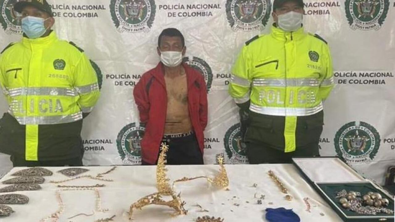 Hombre que robó las joyas de la Virgen de Chiquinquirá.