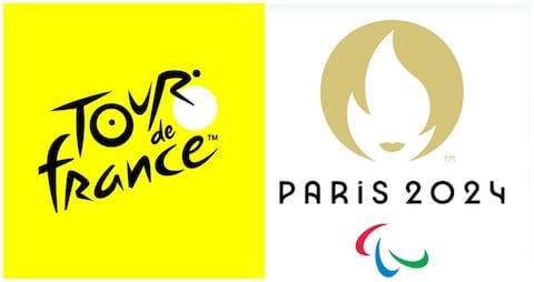 Las imágenes oficiales del Tour de Francia 2024 y los Juegos Olímpicos de París 2024, respectivamente