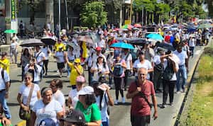 Manifestaciones en Cali, convocadas por el Presidente Gustavo Petro, presionando para la Elección del Fiscal