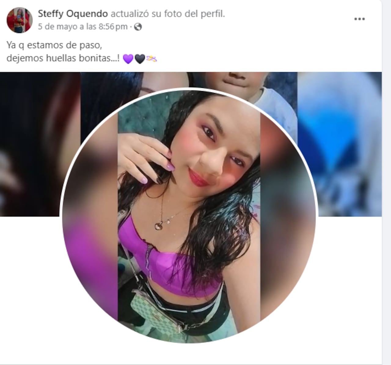 Mensaje de Stefanny Barranco en su cuenta en Facebook.