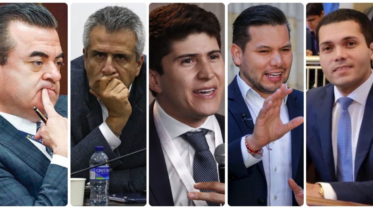 Olmedo López, Luis Fernando Velasco, Wadith Manzur, Andrés Calle y Loreto Gómez.