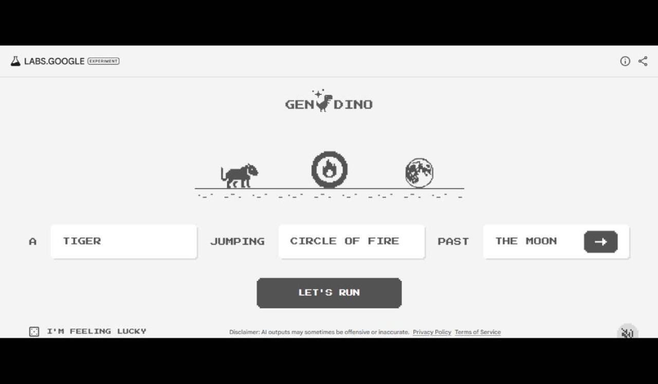 GenDino es una nueva versión del juego del dinosaurio de Google en donde el jugador puede cambiar los elementos del juego.