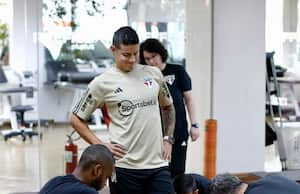 James Rodríguez con Sao Paulo.