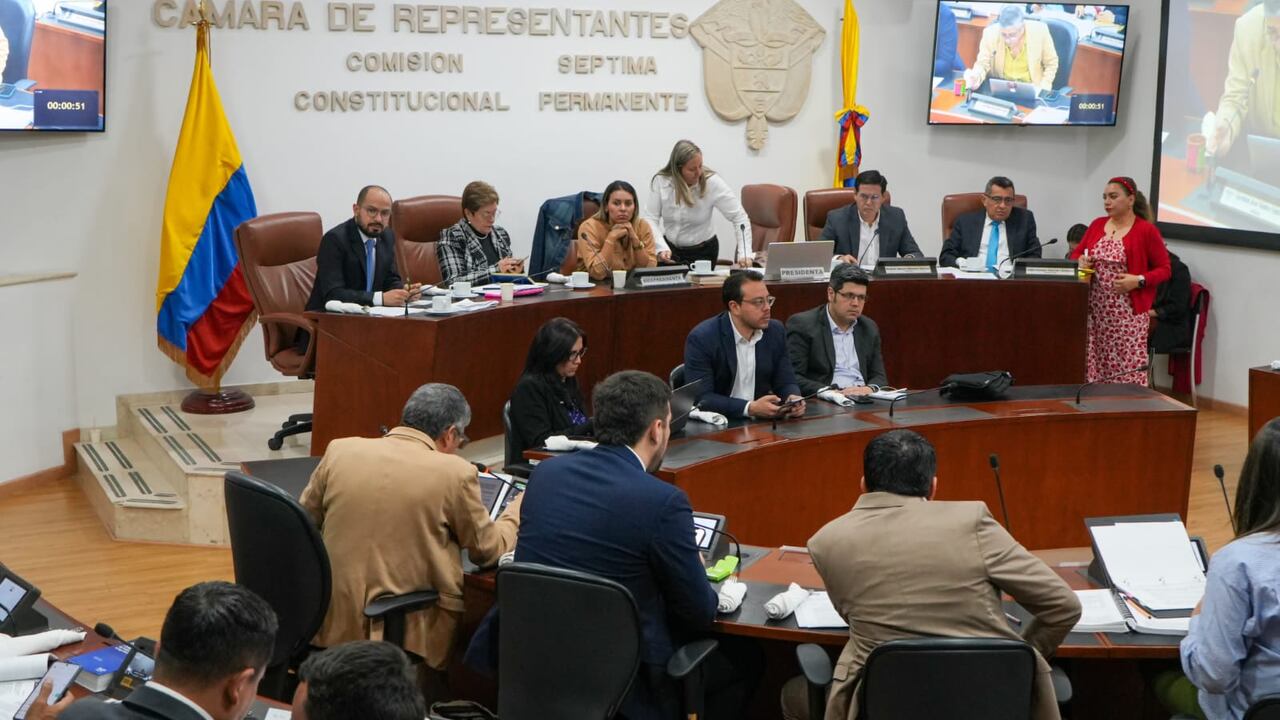 Primer debate de la reforma laboral en la Comisión Séptima de la Cámara de Representantes.