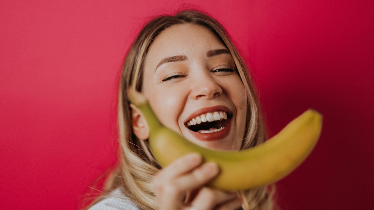 Young woman eating healthy