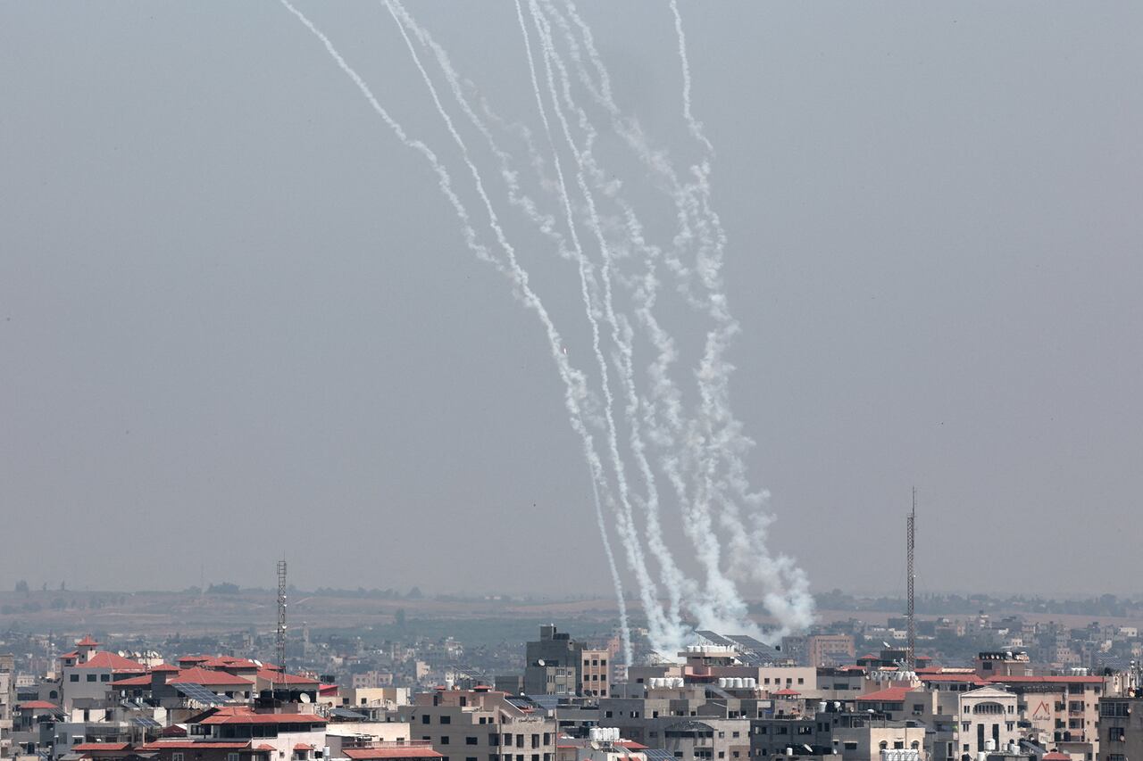 En imágenes : cientos de cohetes lanados a Tel Aviv