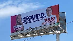 En varias vallas publicitarias extendidas en la ciudad de Cali, los candidatos confirmarn su 'alianza antiorrupción'.