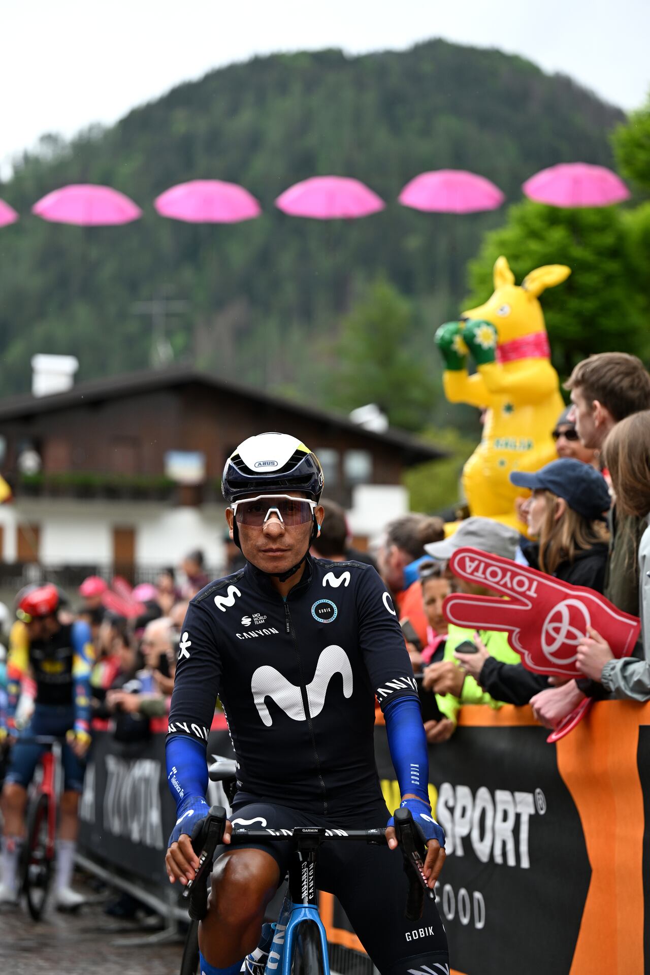 FIERA DI PRIMIERO, ITALY - MAY 23: Nairo Quintana of Colombia and Movistar Team prior to the 107th Giro d'Italia 2024, Stage 18 a 178km stage from Fiera di primiero to Padova / #UCIWT / on May 23, 2024 in Fiera di primiero, Italy. (Photo by Tim de Waele/Getty Images)