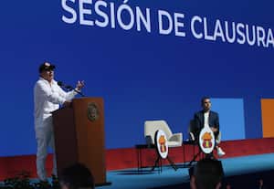 Congreso Asobancaria
Gustavo Petro, Presidente de la República de Colombia.* Jonathan Malagón, Presidente de Asobancaria.
Cartagena 7 junio 2024