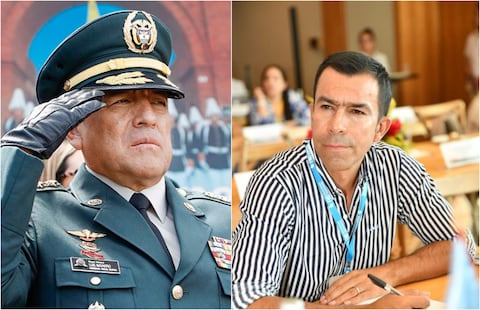 General en retiro Luis Fernando Navarro y el gobernador de Cundinamarca Jorge Rey