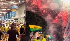Hinchas celebran triunfo del Bucaramanga ante Santa Fe