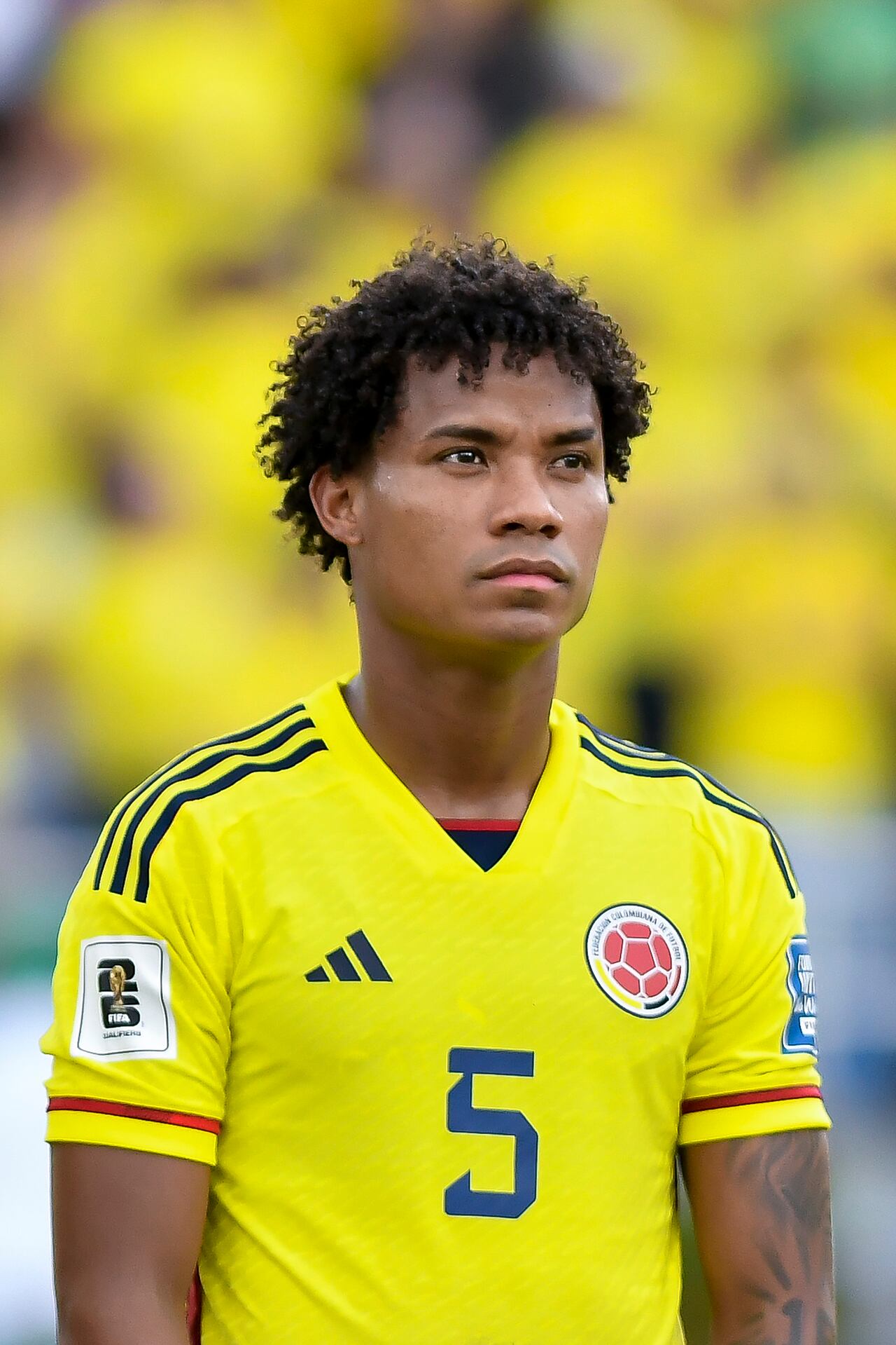 BARRANQUILLA, COLOMBIA - OCTOBER 12: Wílmar Barrios of Colombia looks on prior the FIFA World Cup 2026 Qualifier match between Colombia and Uruguay at Roberto Melendez Metropolitan Stadium on October 12, 2023 in Barranquilla, Colombia. (Photo by Gabriel Aponte/Getty Images)