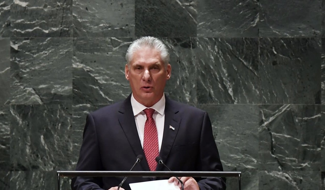 El presidente de Cuba, Miguel Díaz-Canel en la ONU