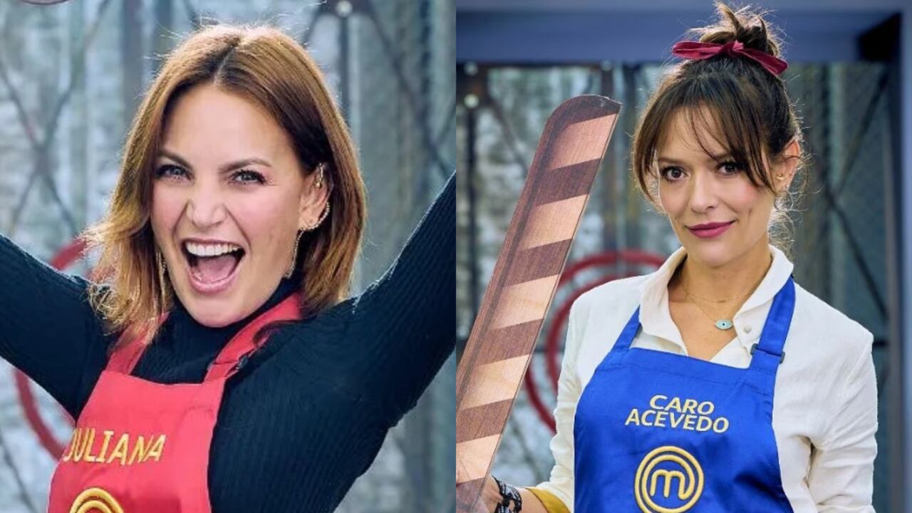 Juliana Galvis discutió en algunas oportunidades con Carolina Acevedo durante su participación en Masterchef Celebrity. Fotos: RCN.