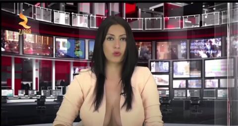 YouTube ThelipTV. Albanian Student Shows Her Breasts, Lands News Anchor Role. Seg: 0:50