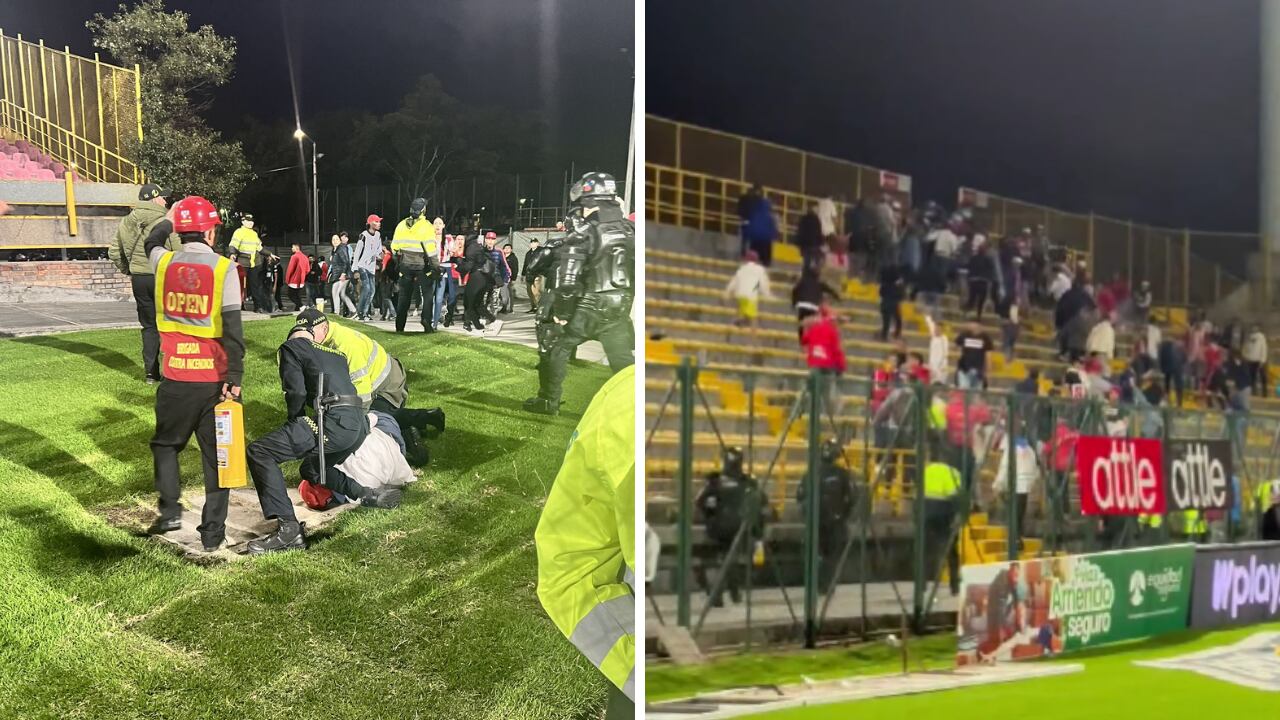 Hinchas del Junior fueron sancionados en Bogotá luego de los hechos bochornosos en el estadio de Techo