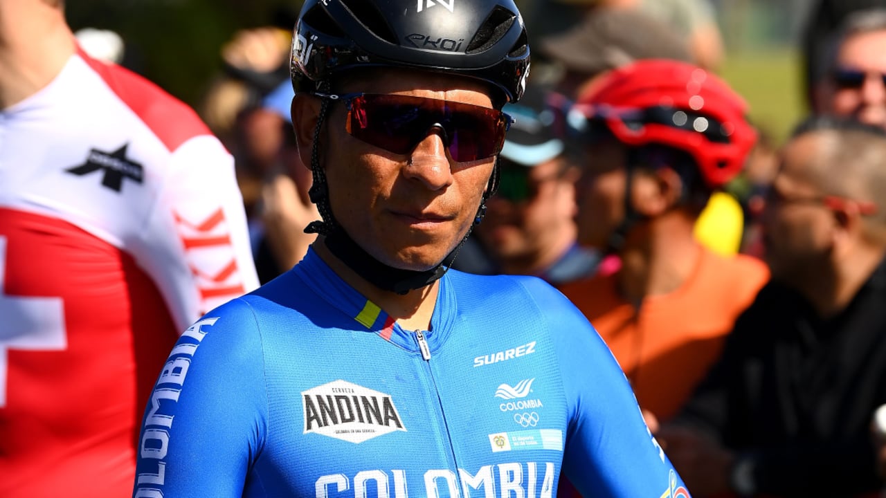 HELENSBURGH, AUSTRALIA - SEPTEMBER 25: Nairo Quintana of Colombia prior to the 95th UCI Road World Championships 2022, Men Elite Road Race a 266,9km race from Helensburgh to Wollongong / #Wollongong2022 / on September 25, 2022 in Helensburgh, Australia. (Photo by Getty Images/Tim de Waele)
