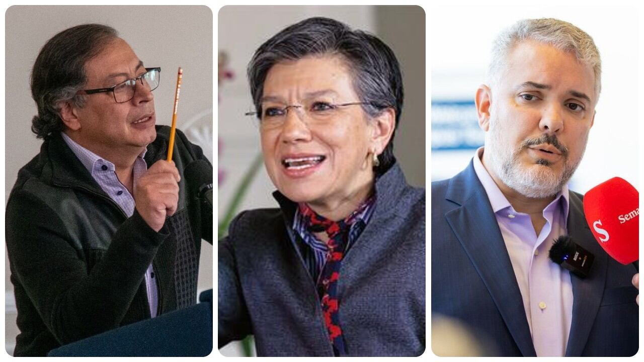 Gustavo Petro, Claudia López, Iván Duque