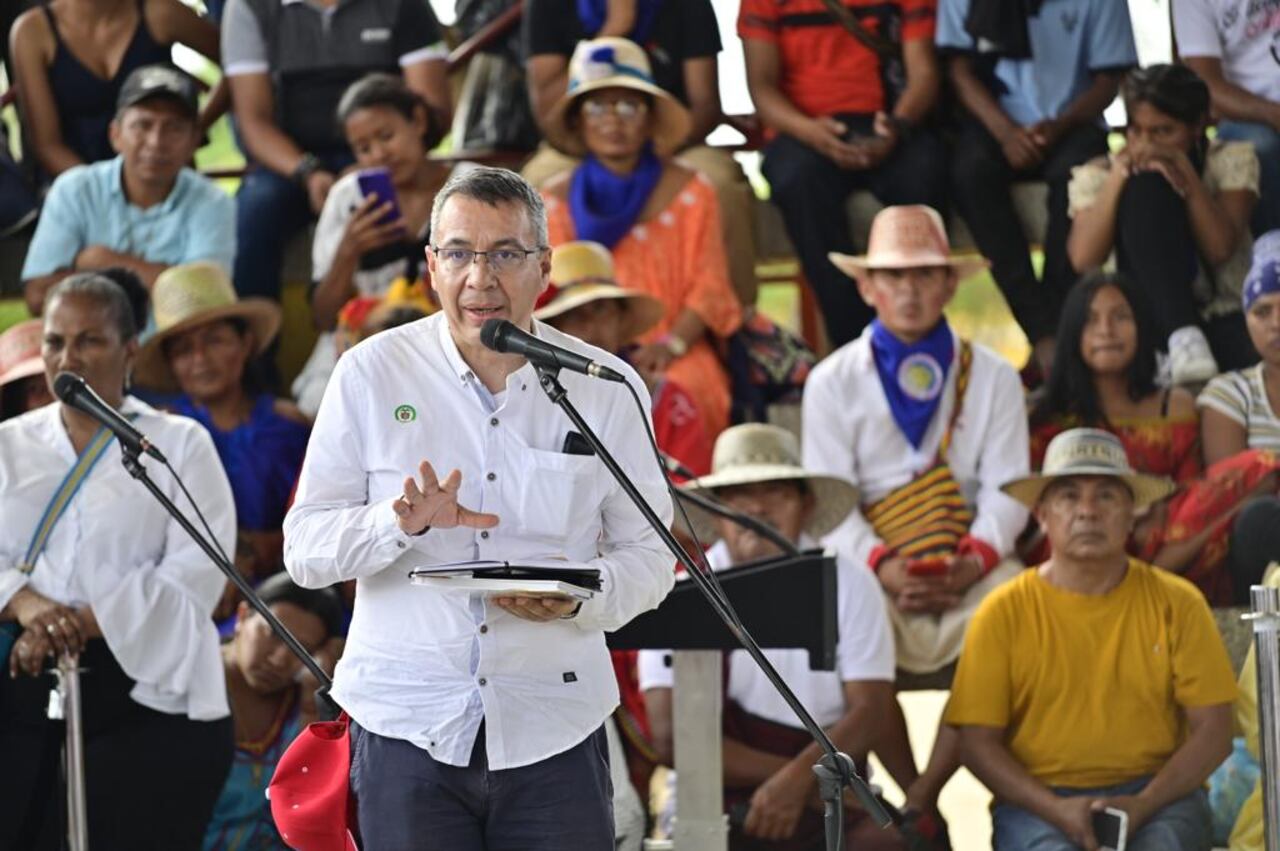 William Camargo, ministro de transporte, habló sobre las obras que se adelantarán en La Guajira. Cortesía Mintransporte.