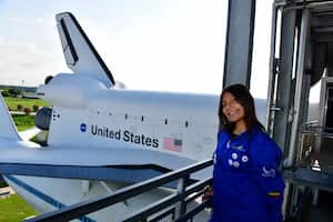 Melanny Yuliana González Cabrera, tripulante de la segunda misión del programa “Ella es Astronauta” de la Fundación She Is, inauguró la primera sala espacial del piedemonte llanero.