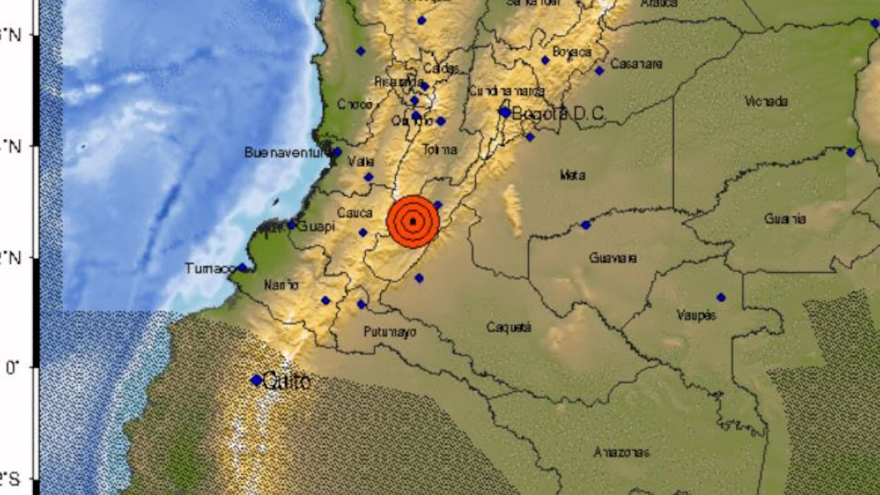 Temblor en Colombia este 4 de julio