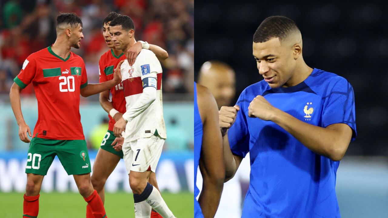 Marruecos vs. Francia. Qatar 2022. Foto: REUTERS/Carl Recine//REUTERS/Ibraheem Al Omari