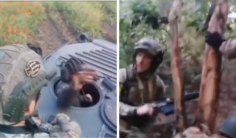 En el video que circula en redes sociales se pueden ver los fuertes combates entre el Ejército de Ucrania y de Rusia