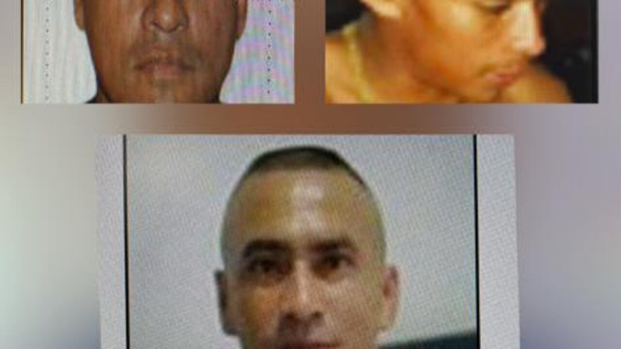 Alias Antonio, (izq), alias Bejuco, (der), y alias Albeiro, (abajo), son los cabecillas del Clan del Golfo que están generando acciones violentas, según las Fuerzas Militares.