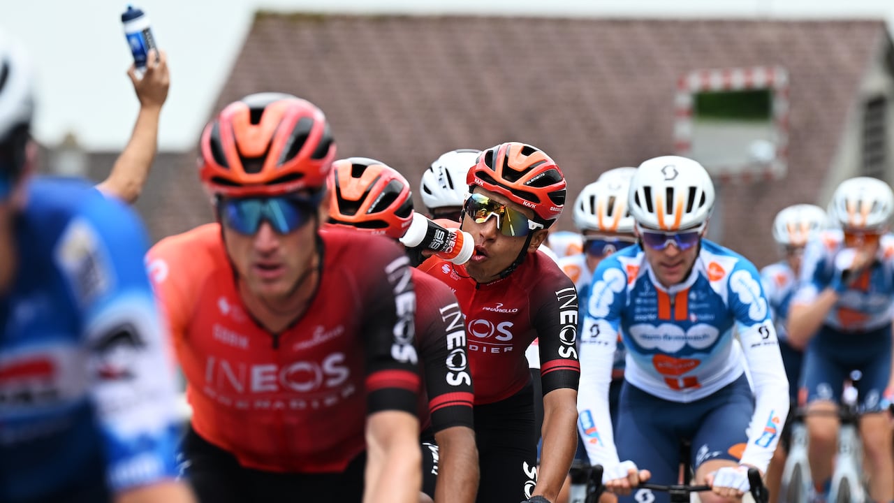 REGENSDORF, SWITZERLAND - JUNE 10: Egan Bernal of Colombia and Team INEOS Grenadiers cools down during the 87th Tour de Suisse 2024, Stage 2 a 177.3km stage from Vaduz to Regensdorf / #UCIWT / on June 10, 2024 in Regensdorf, Switzerland.  (Photo by Tim de Waele/Getty Images)